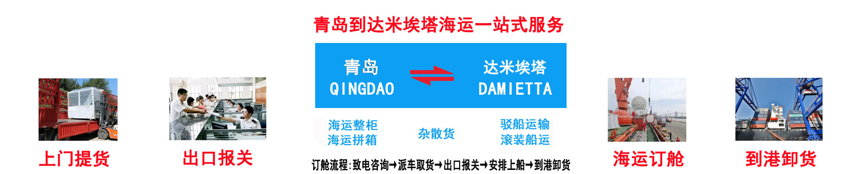 青岛到达米埃塔海运 青岛到DAMIETTA港价格\航程\船期